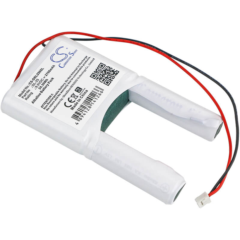 9.0V, 2700mAh, Alkaline Battery fits Vingcard, Timelox Htl10 6xaa, 24.3Wh