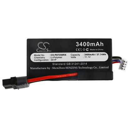 11.1V, 3400mAh, Li-Polymer Battery fits Parrot, Disco, 37.74Wh