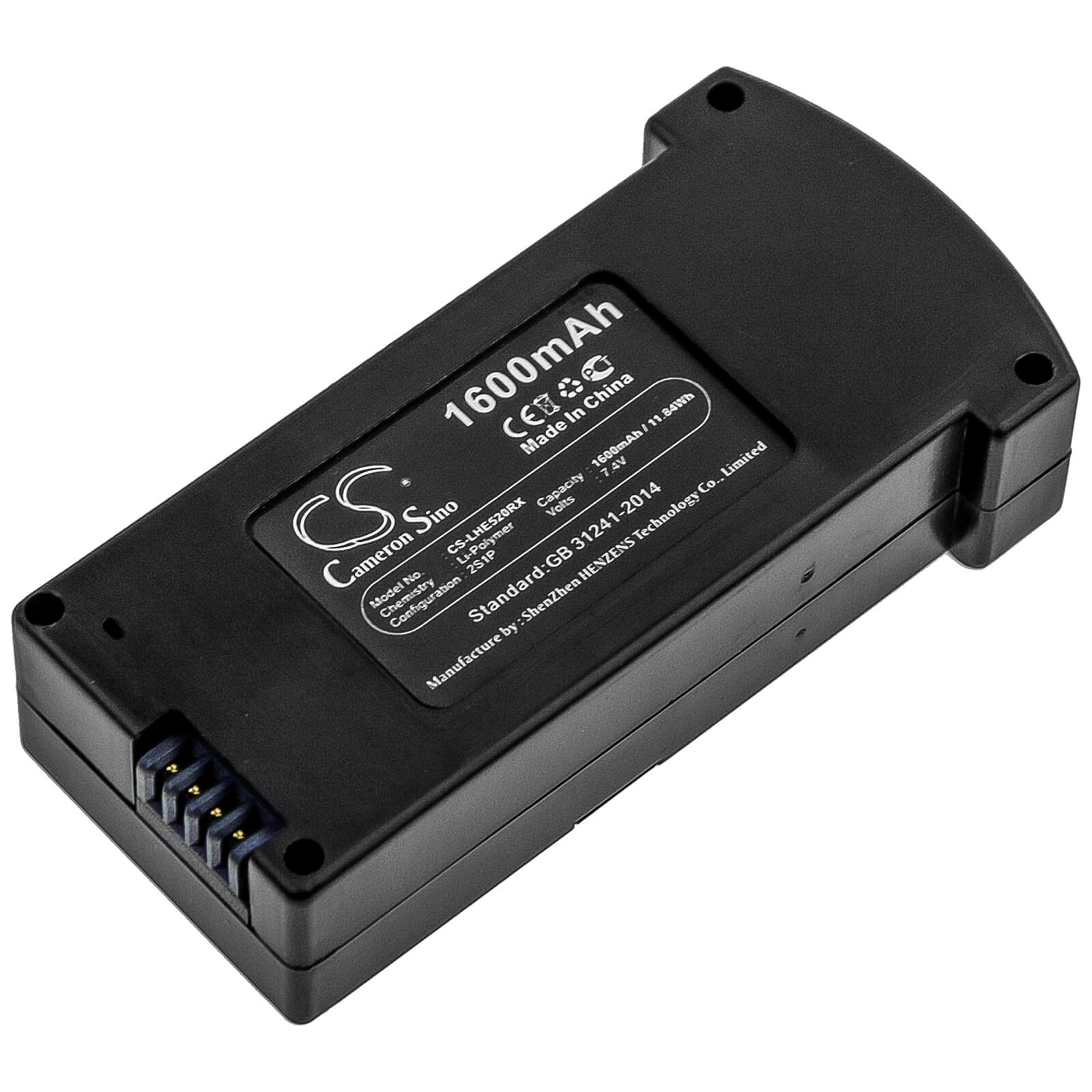7.4V, 1600mAh, Li-Polymer Battery fits Eachine, E520, E520s, 11.84Wh