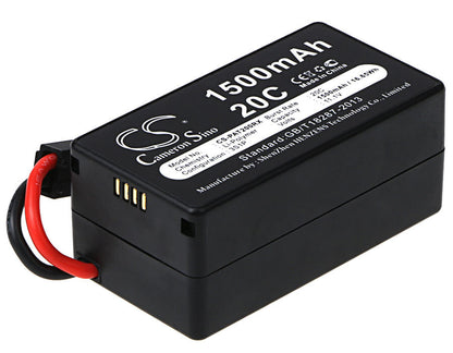 11.1V, 1500mAh, Li-Polymer Battery fits Parrot, Ar.drone 1.0, Ar.drone 2.0, 16.65Wh