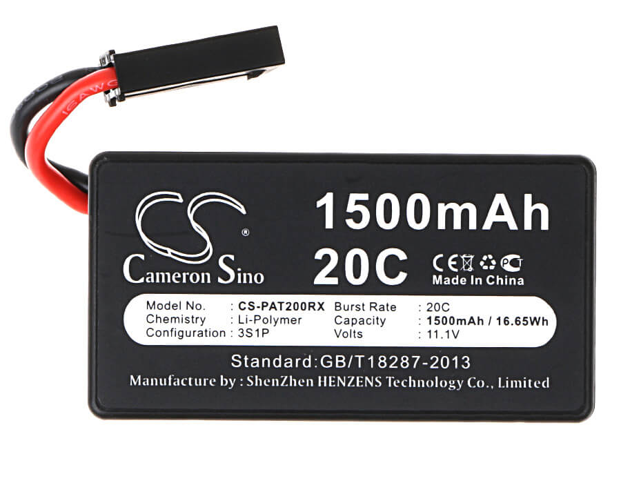 11.1V, 1500mAh, Li-Polymer Battery fits Parrot, Ar.drone 1.0, Ar.drone 2.0, 16.65Wh