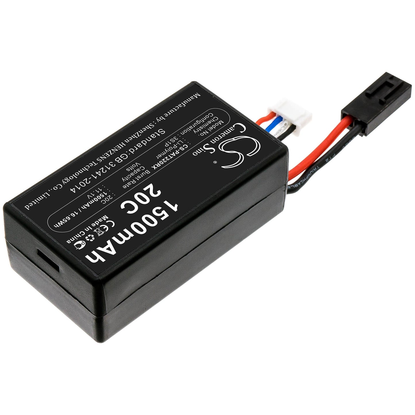 11.1V, 1500mAh, Li-Polymer Battery fits Parrot, Ar.drone 2.0, 16.65Wh