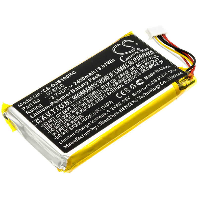 3.7V, 2450mAh, Li-Polymer Battery fits Dji, Mavic Air Remote Controller, Mavic Pro Controller, 9.065Wh