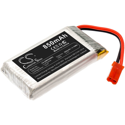 3.7V, 850mAh, Li-Polymer Battery fits Syma, X54hc, X54hw, 3.145Wh