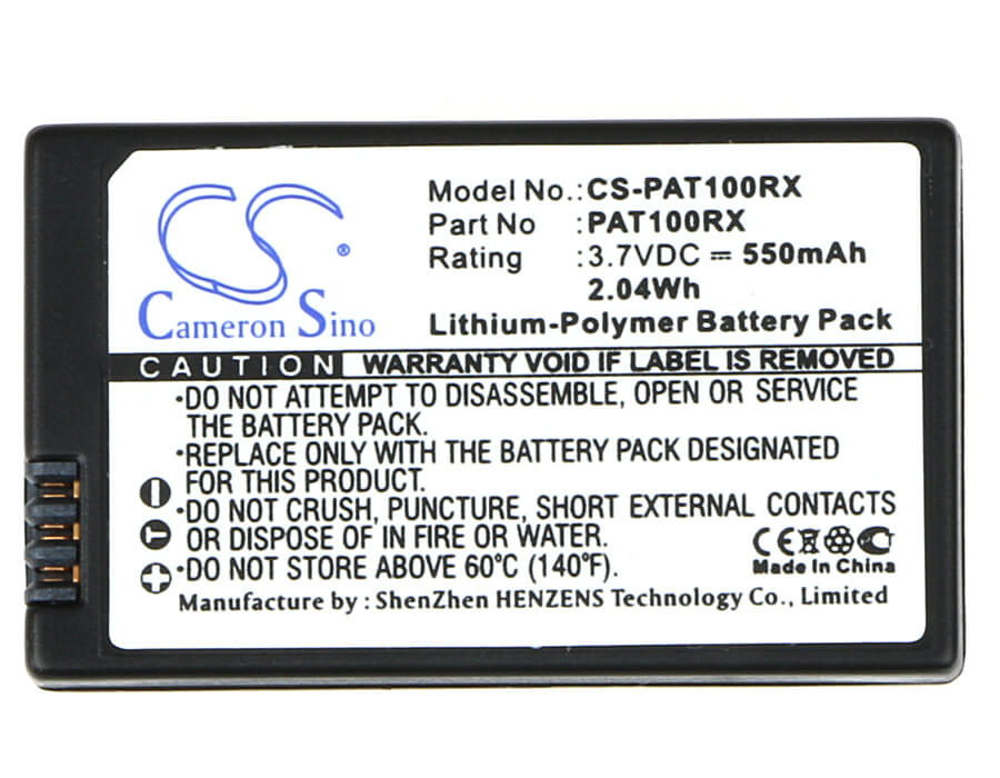 3.7V, 550mAh, Li-Polymer Battery fits Parrot, Airborne Cargo, Hydrofoil, 2.035Wh