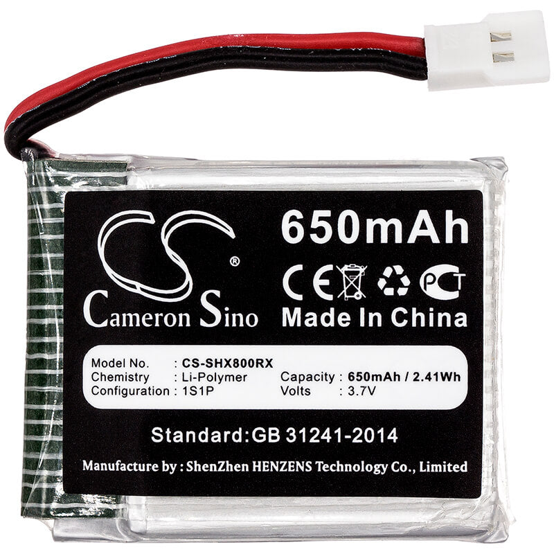 3.7V, 650mAh, Li-Polymer Battery fits Skyhunter, X8tw, 2.405Wh