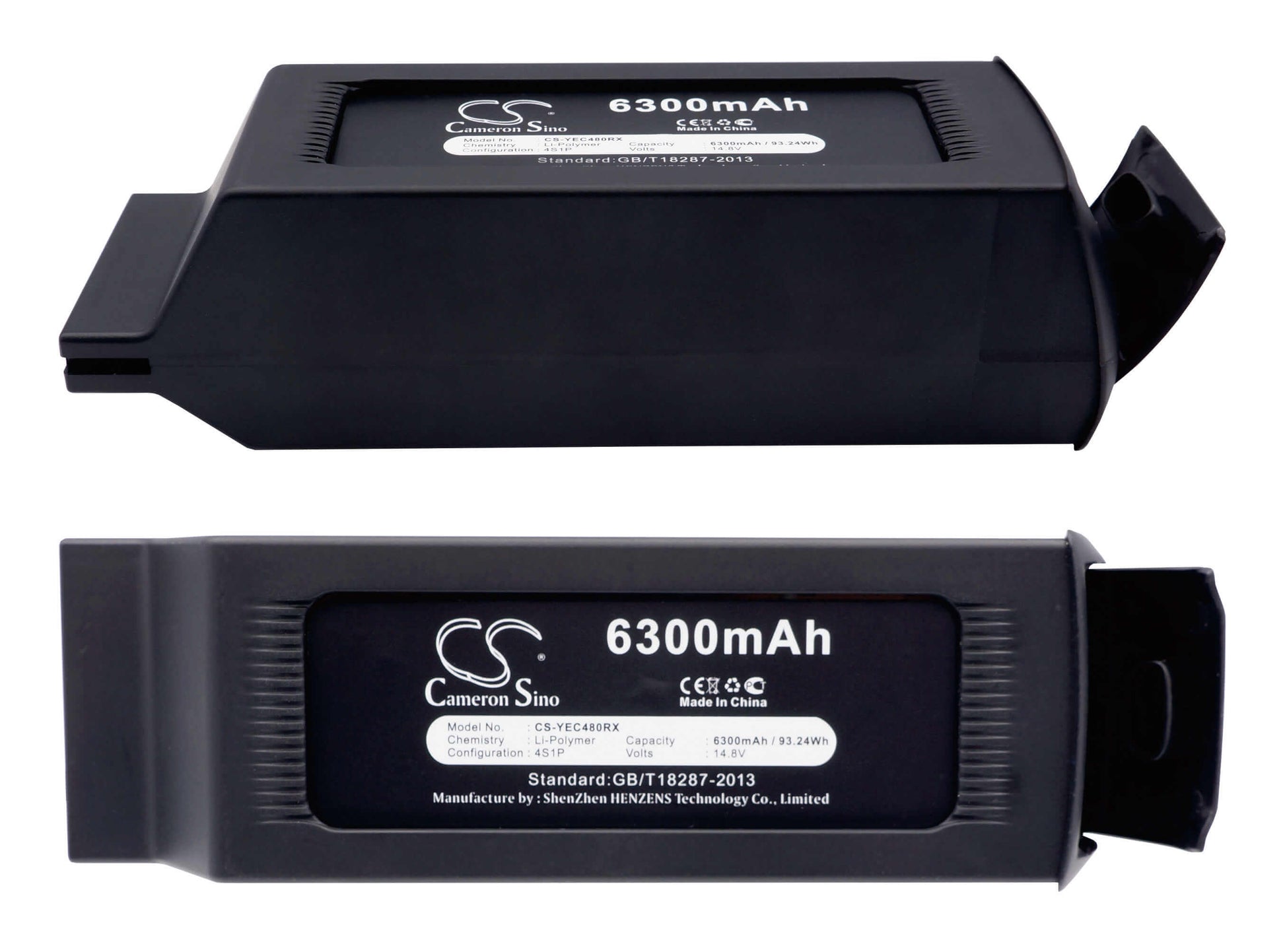 14.8V, 6300mAh, Li-Polymer Battery fits Yuneec, H480, Typhoon H, 93.24Wh