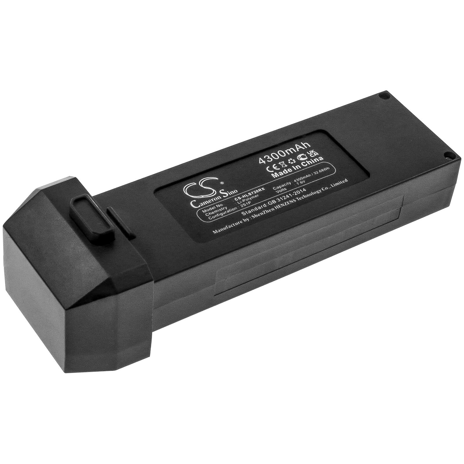 7.6V, 4300mAh, Li-Polymer Battery fits Holy Stone, Hs720, Hs720e, 32.68Wh