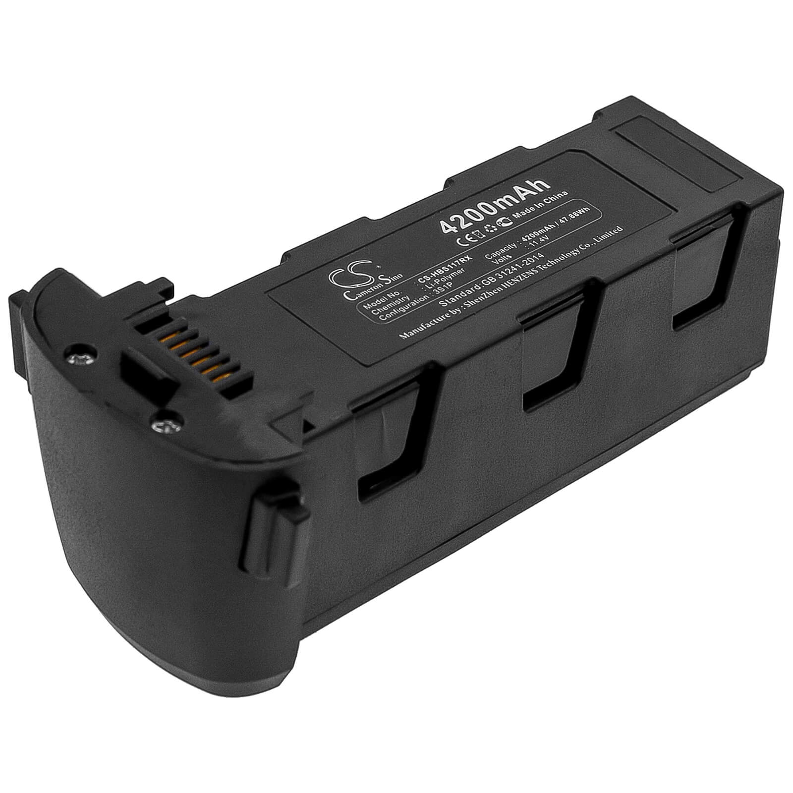 11.4V, 4200mAh, Li-Polymer Battery fits Hubsan, Zino H117s, Zino Pro, 47.88Wh