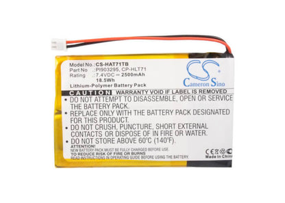 7.4V, 2500mAh, Li-Polymer Battery fits Haier, 805-01-nl, Herlt71, 18.5Wh