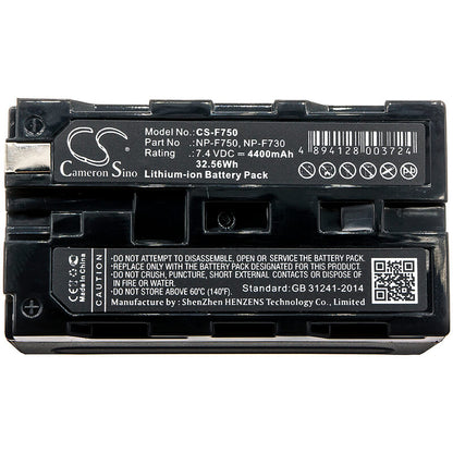 Dvd Player 7.4V, 4400mAh, Li-ion Battery fits Nikon, Vm720, Vm7200, 32.56Wh