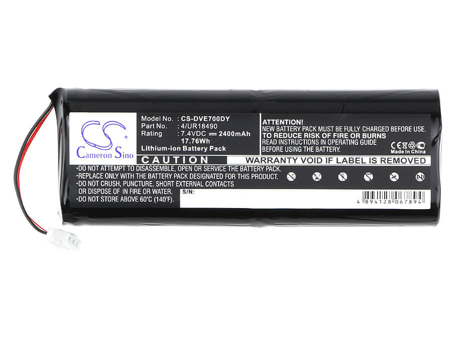 7.4V, 2400mAh, Li-ion Battery fits Sony, D-ve7000s, 17.76Wh