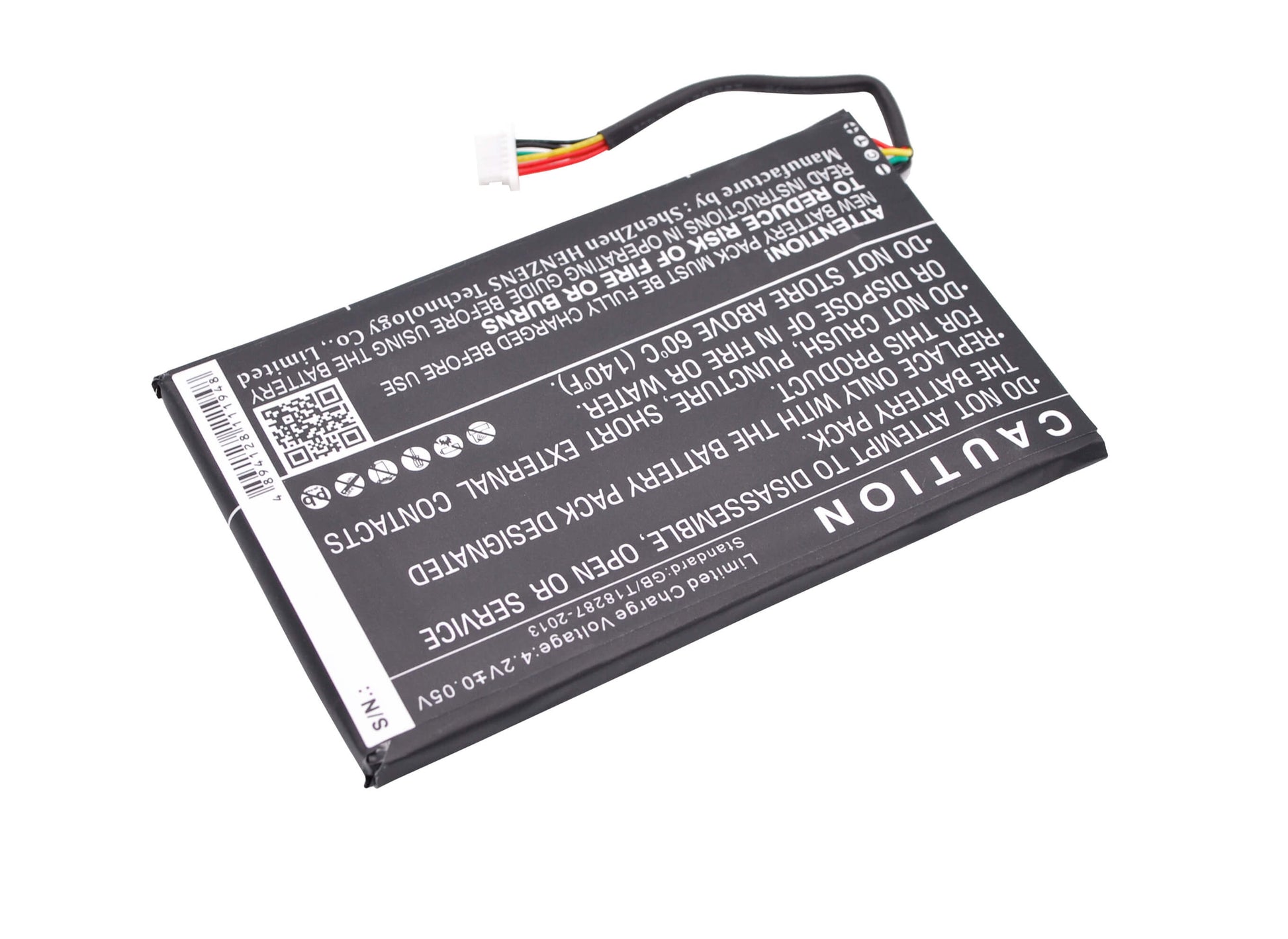 3.7V, 2150mAh, Li-Polymer Battery fits Barnes & Noble, Bnrv500, Glowlight Wifi, 7.955Wh
