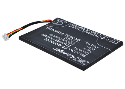 3.7V, 2150mAh, Li-Polymer Battery fits Barnes & Noble, Bnrv300, Bntv350, 7.955Wh