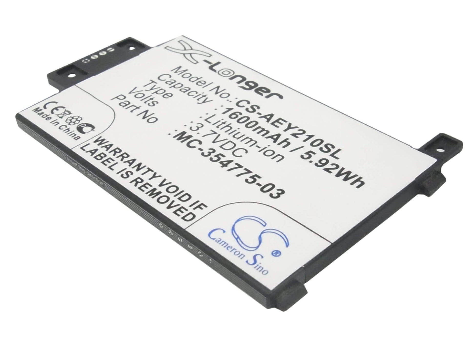 3.7V, 1600mAh, Li-ion Battery fits Amazon, Ey21, Kindle Paperwhite 2014 Version, 5.92Wh