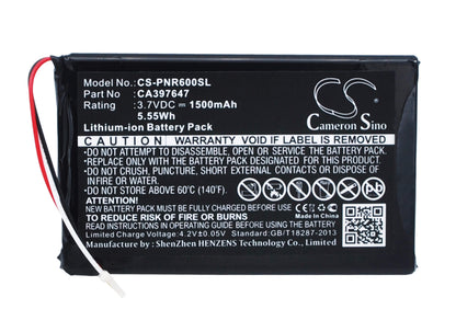 3.7V, 1500mAh, Li-Polymer Battery fits Pandigital, Novel 6, Prd06e20wwh8, 5.55Wh