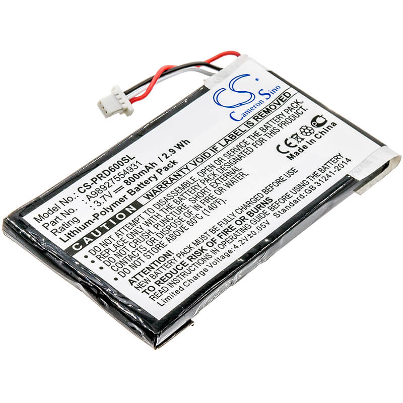 3.7V, 800mAh, Li-Polymer Battery fits Sony, Prs-600, Prs-600/bc, 2.96Wh
