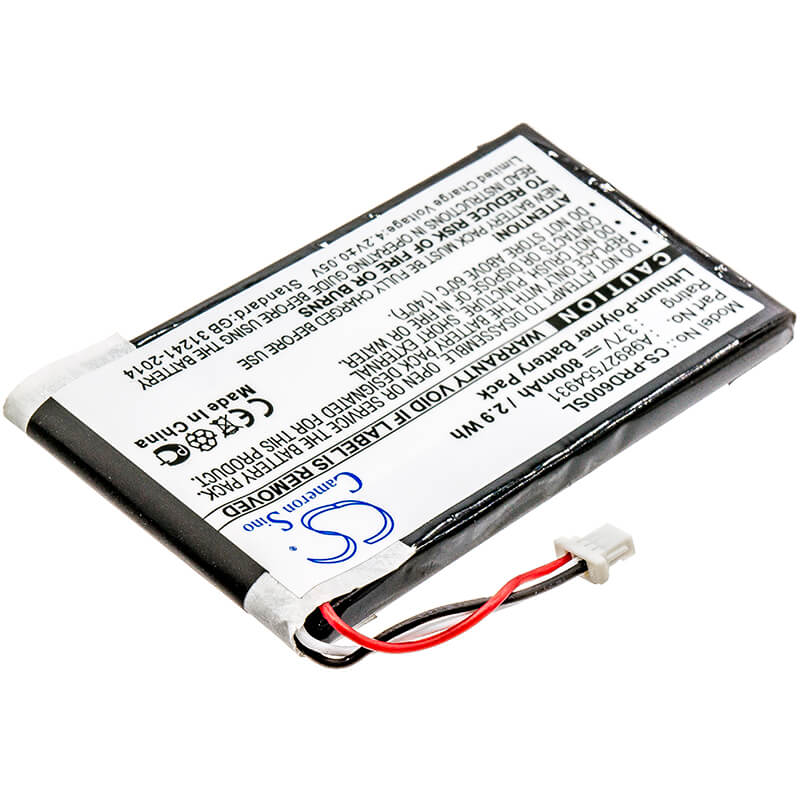 3.7V, 800mAh, Li-Polymer Battery fits Sony, Prs-600, Prs-600/bc, 2.96Wh
