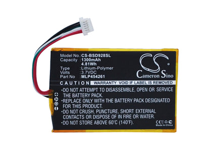 3.7V, 1300mAh, Li-Polymer Battery fits Bambook, Sd928+, 4.81Wh