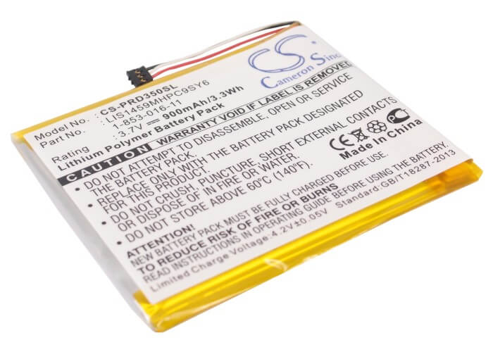 3.7V, 900mAh, Li-Polymer Battery fits Sony, Prs-350, Prs-350sc, 3.33Wh