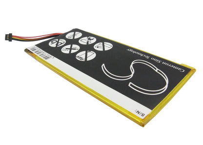 3.7V, 2900mAh, Li-Polymer Battery fits Pandigital, Novel 7, Prd07t20wbl1, 10.73Wh