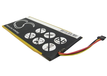 3.7V, 2900mAh, Li-Polymer Battery fits Pandigital, Novel 7, Prd07t20wbl1, 10.73Wh
