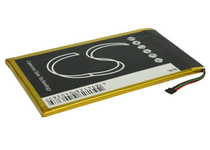 3.7V, 3200mAh, Li-Polymer Battery fits Barnes & Noble, Bnrb200, Bnrv200, 11.84Wh