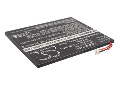 3.7V, 3200mAh, Li-Polymer Battery fits Pandigital, Novel Tablet Color, R7t40wwhfi, 11.84Wh