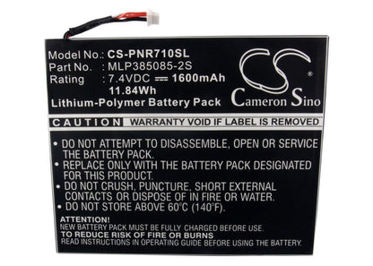 7.4V, 1600mAh, Li-Polymer Battery fits Velocity, Micro Cruz, 11.84Wh