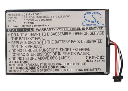 3.7V, 3000mAh, Li-Polymer Battery fits Pandigital, Novel 9, R90l200, 11.1Wh