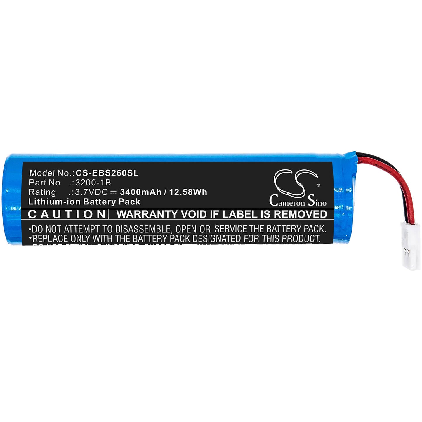 3.7V, 3400mAh, Li-ion Battery fits Eschenbach, Visolux Digital Hd, 12.58Wh