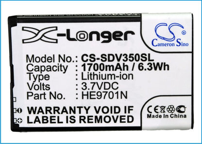 Electronic Magnifier 3.7V, 1700mAh, Li-ion Battery fits Sonocaddie, G-4l, V350, 6.29Wh