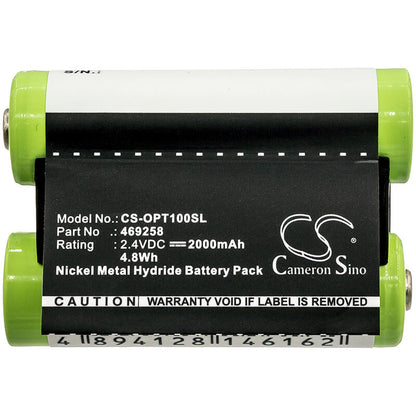 2.4V, 2000mAh, Ni-MH Battery fits Optelec, Compact Plus, Compact+, 4.8Wh