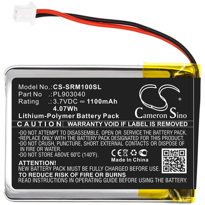 3.7V, 1100mAh, Li-Polymer Battery fits Schweizer, Led Magnifier, 4.07Wh