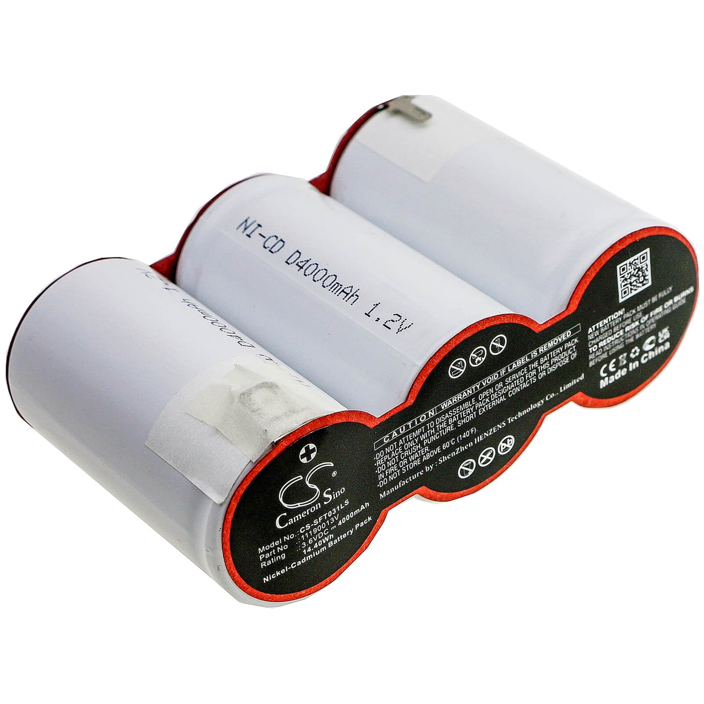 3.6V, 4000mAh, Ni-CD Battery fits Van Lien, 11190013v, 3savtd113lf, 14.4Wh
