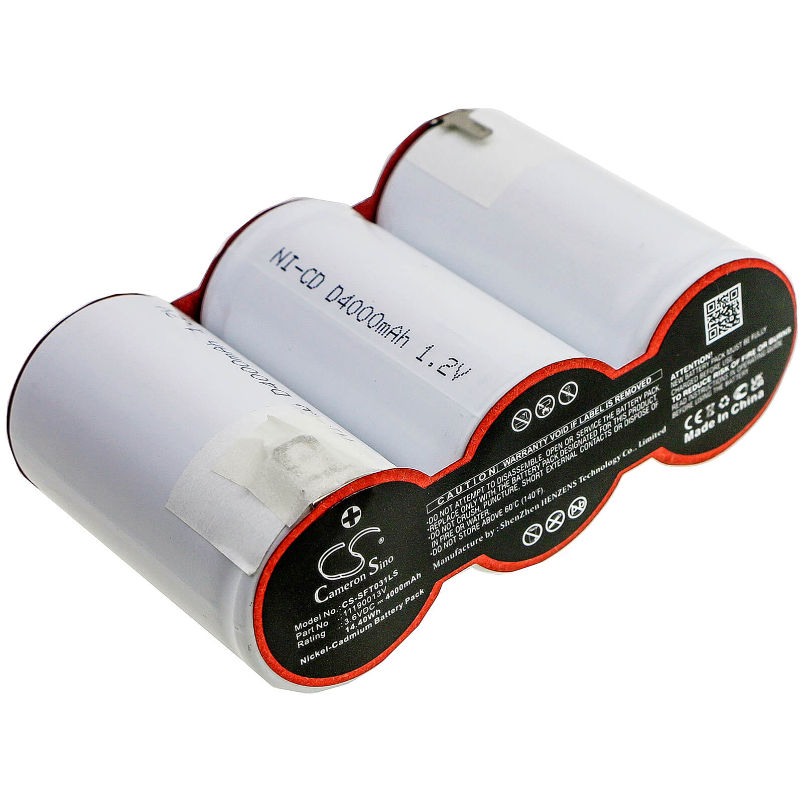 3.6V, 4000mAh, Ni-CD Battery fits Van Lien, 11190013v, 3savtd113lf, 14.4Wh