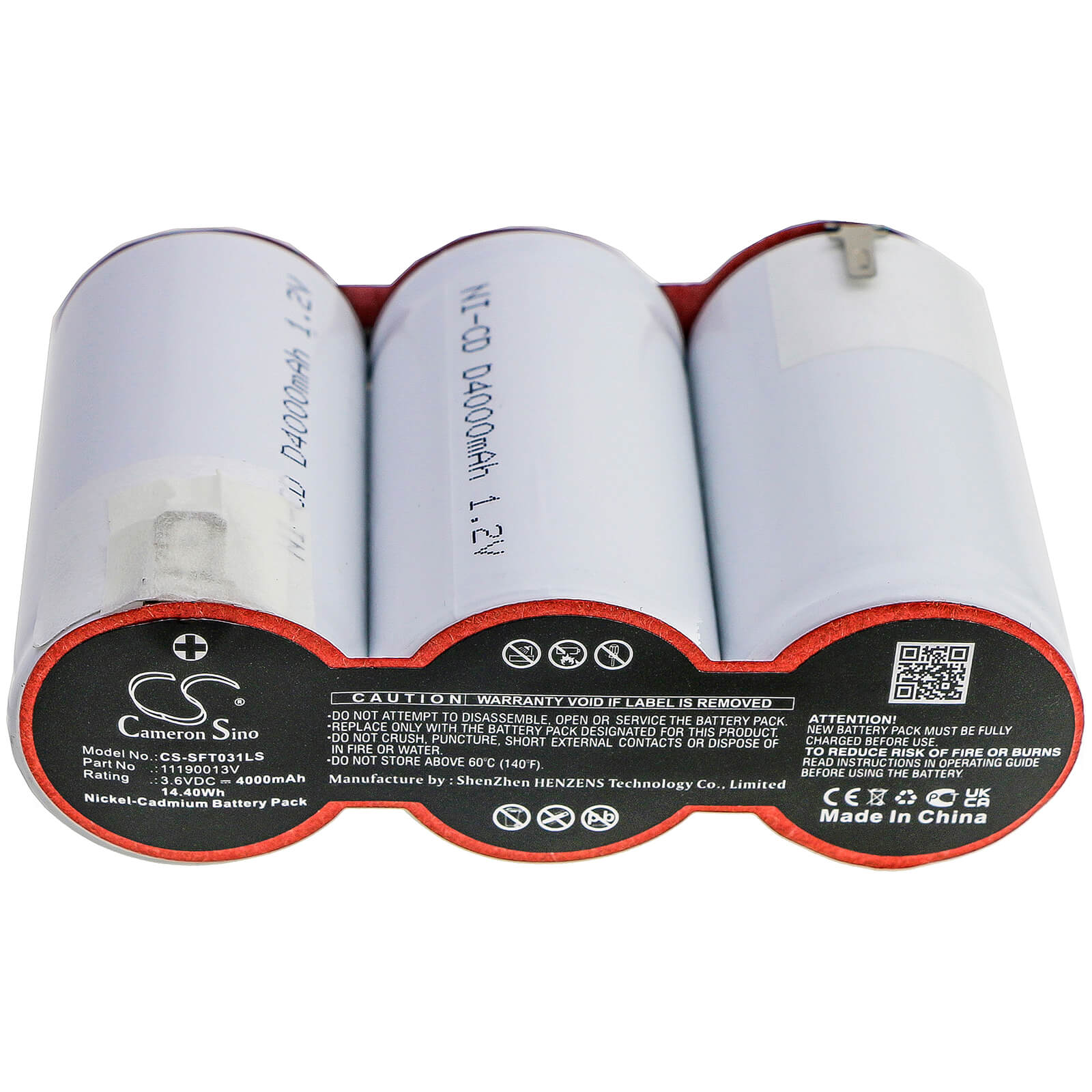 3.6V, 4000mAh, Ni-CD Battery fits Van Lien, 11190013v, 3savtd113lf, 14.4Wh