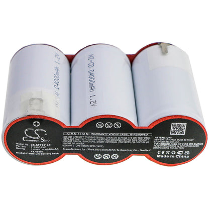 3.6V, 4000mAh, Ni-CD Battery fits Van Lien, 11190013v, 3savtd113lf, 14.4Wh