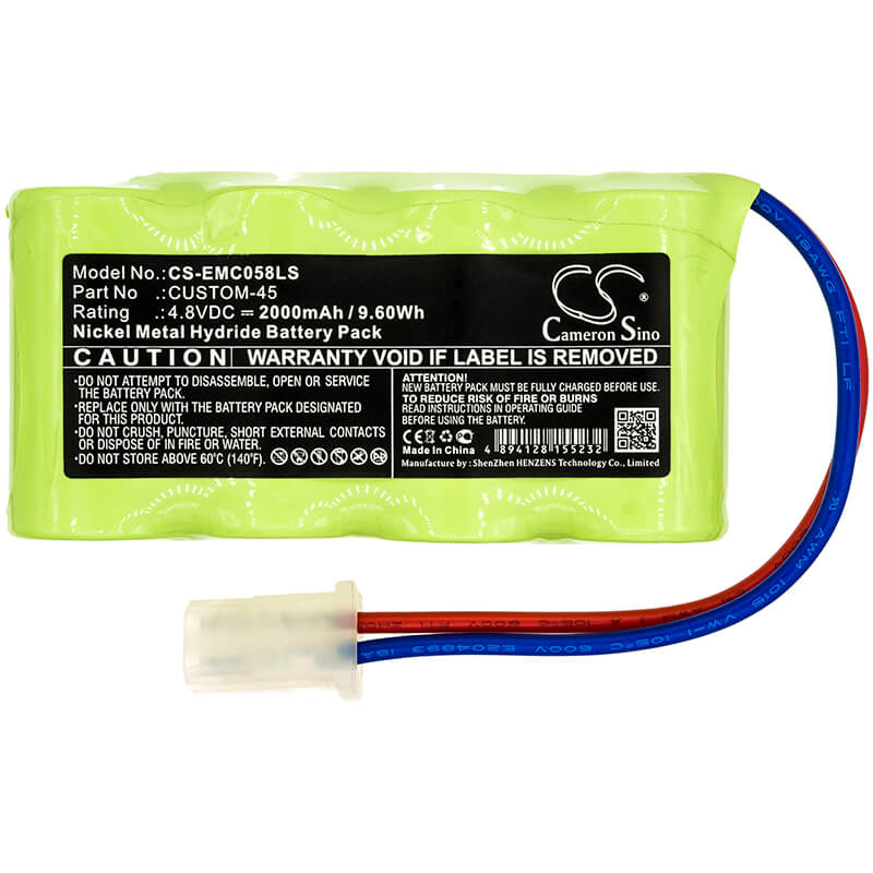 4.8V, 2000mAh, Ni-MH Battery fits Lithonia, Elb0502n, Elb4714n, 9.6Wh