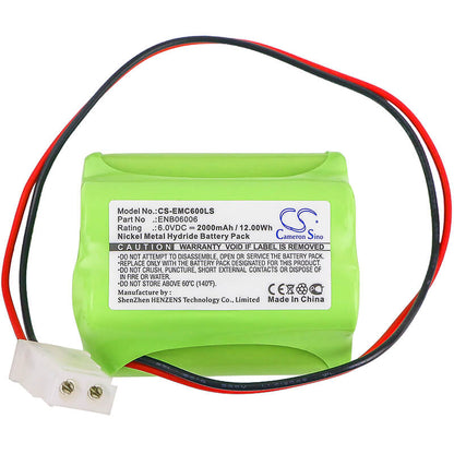 6V, 2000mAh, Ni-MH Battery fits Prescolite, E1875-01-00, E82082100, 12Wh