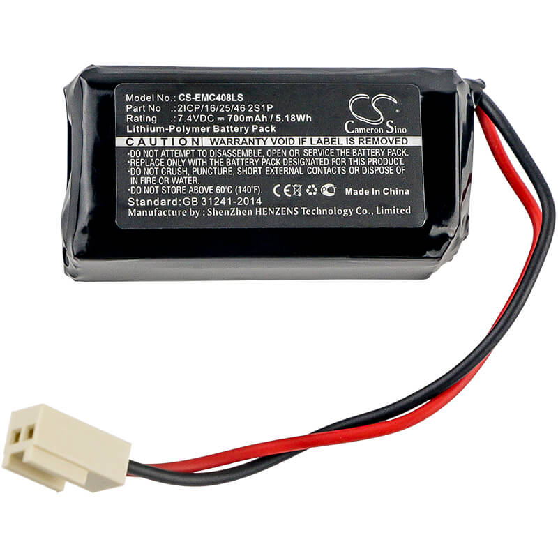 7.4V, 700mAh, Li-Polymer Battery fits Neptolux, 175-8070, Eve B0408, 5.18Wh