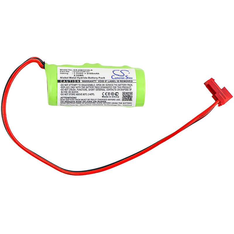 1.2V, 2100mAh, Ni-MH Battery fits Saft, 16440, 2.52Wh