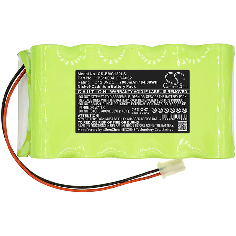 12.0V, 7000mAh, Ni-CD Battery fits Lithonia, Elb1208, Elb1208n, 84Wh
