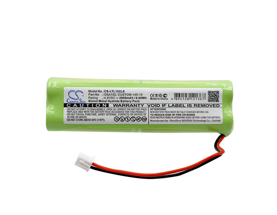 4.8V, 2000mAh, Ni-MH Battery fits Lithonia, D-aa650bx4 Long, Daybright D-aa650bx4, 9.6Wh