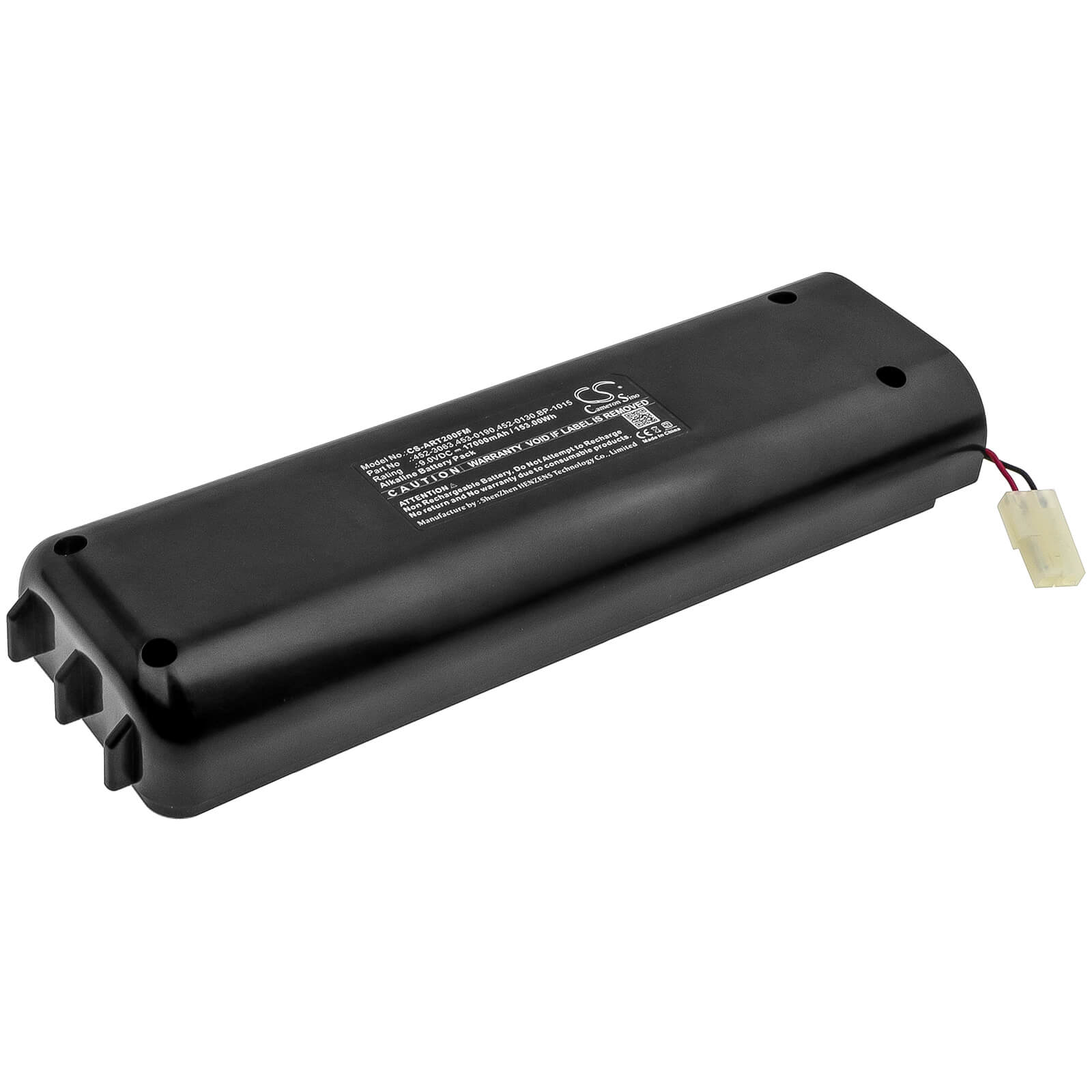9.0V, 17000mAh, Alkaline Battery fits Artex, Elt 110-4, Elt-200, 153Wh