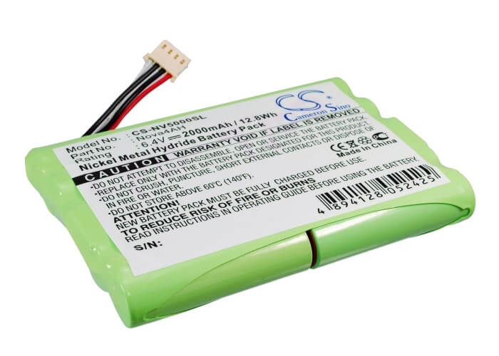 6.4V, 2000mAh, Ni-MH Battery fits Nova, 5000 Classroom Data Logger, 12.8Wh