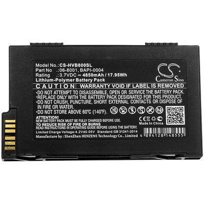 3.7V, 4850mAh, Li-Polymer Battery fits Humanware, Braillenote, Voicenote Apex, 17.945Wh