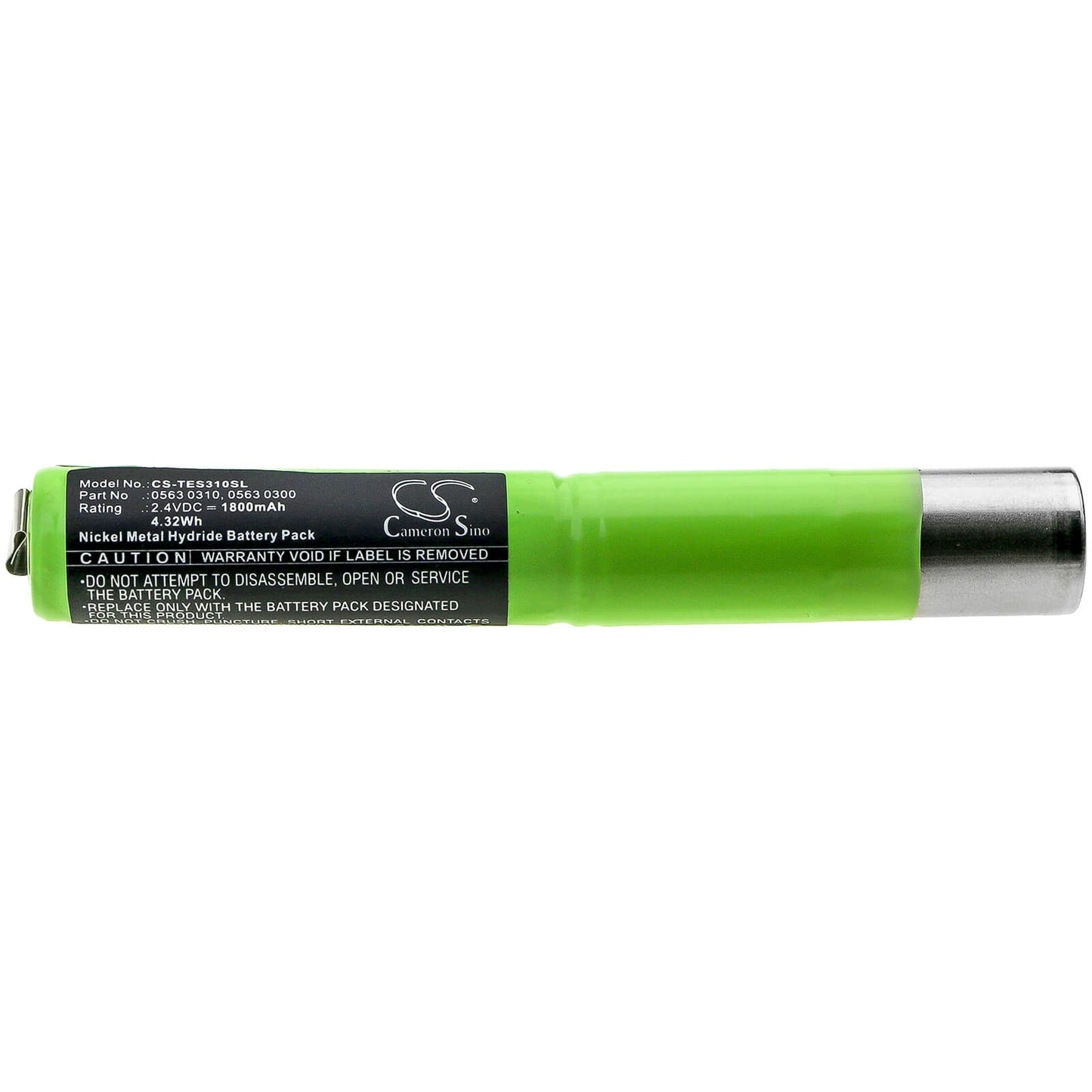 2.4V, 1800mAh, Ni-MH Battery fits Testo, 300 L, 300 M, 4.32Wh