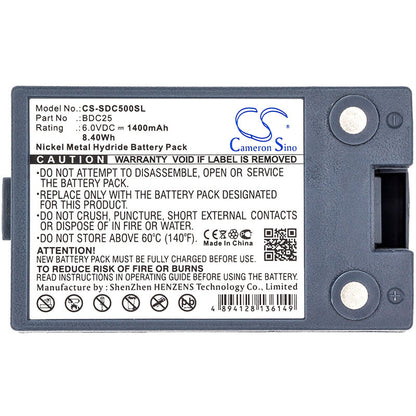 6.0V, 1400mAh, Ni-MH Battery fits Sokkia, Set 5a Total Stations, Set 5e Total Stations, 8.4Wh