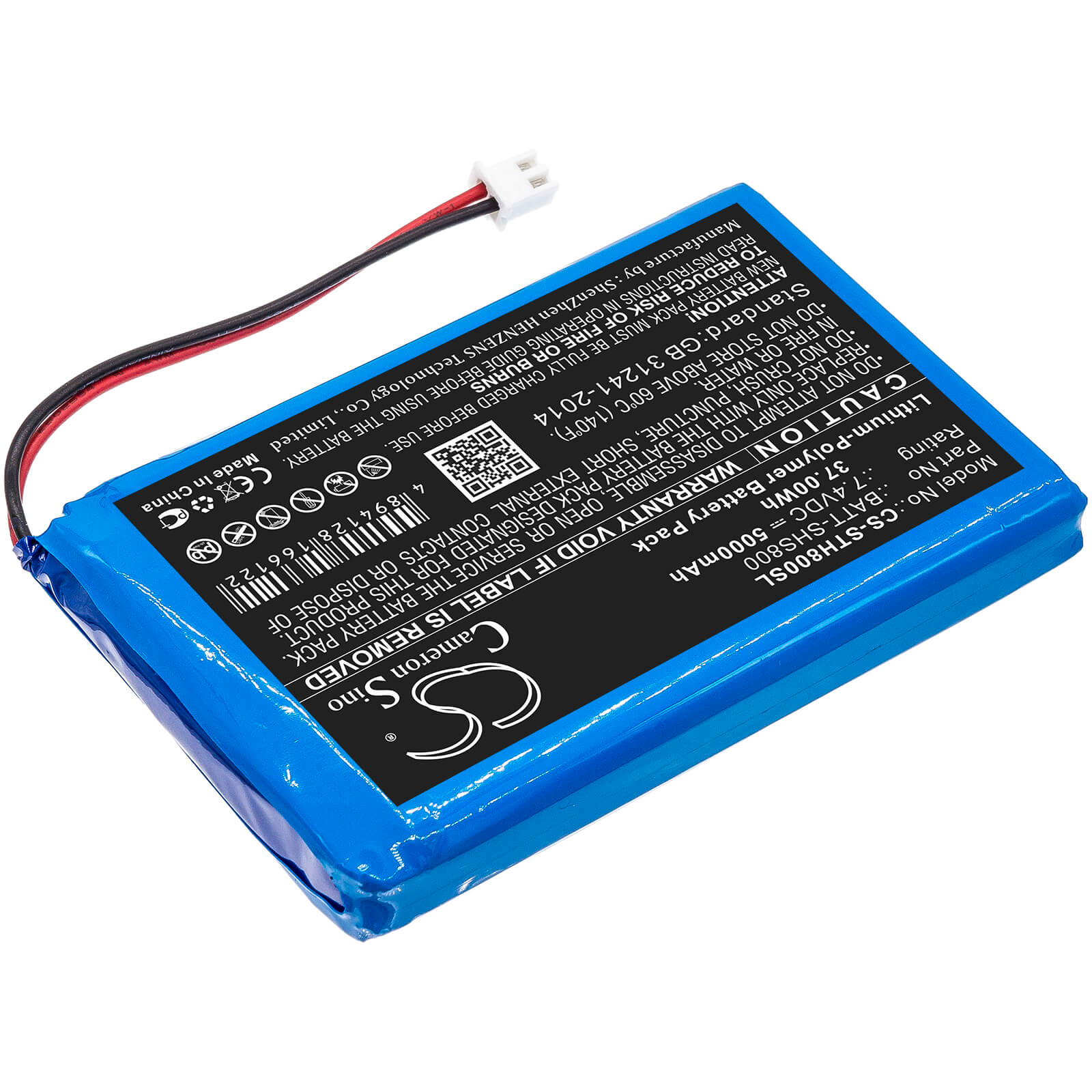 7.4V, 5000mAh, Li-Polymer Battery fits Siglent, Shs1000, Shs800, 37Wh